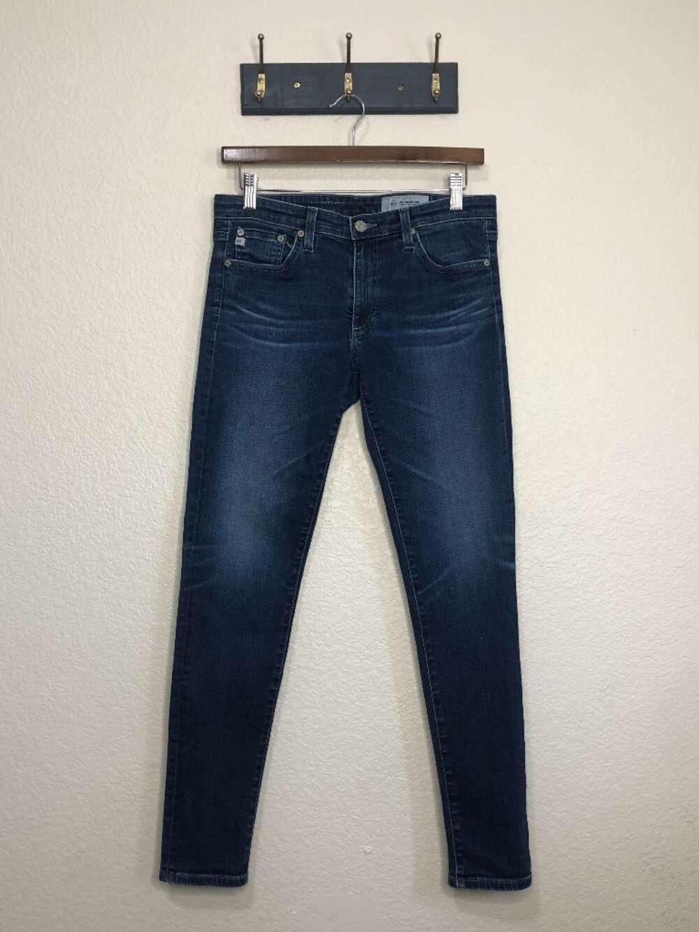 AG Adriano Goldschmied Dark Wash The Legging Ankle Super Skinny Jeans Women's 29